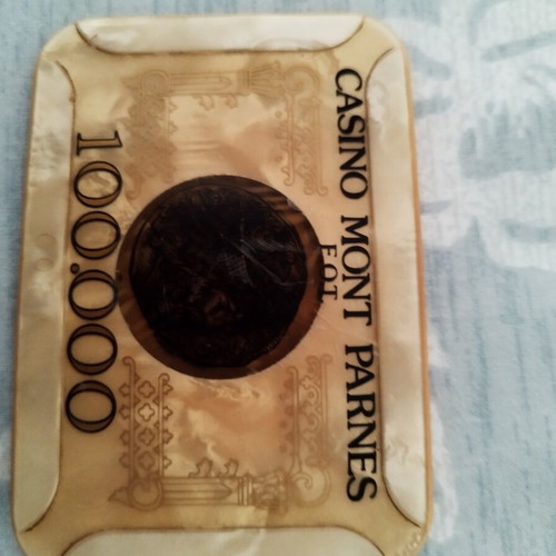 EOT Casino Mont Parnes collectible token used, 100000 drachmas