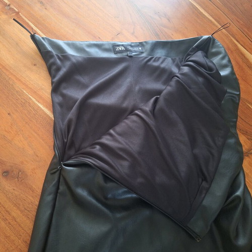 Zara Strapless Black Mini Dress Leather -  5,00 - Vendora.cy