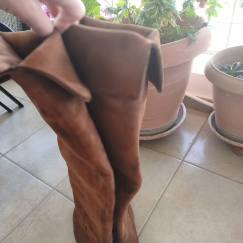 Tsakiris Mallas leather boots used, brown, size 38, soft heel