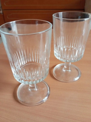 Drink glasses new, set of 2, 1970s, 12cm height
