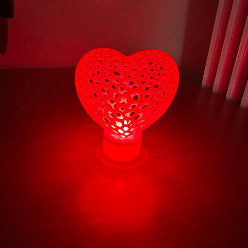 Decorative heart lamp with LED tealight new, 3D printed design
