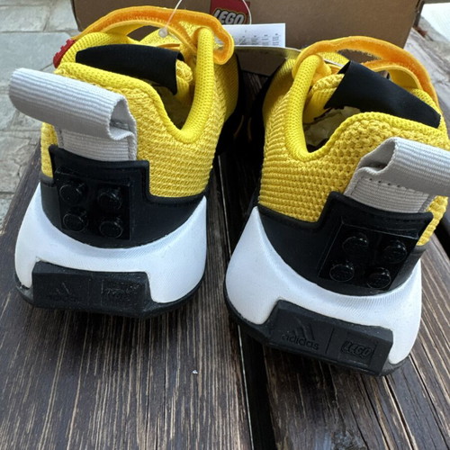 Adidas Lego Sport Pro kids' running shoes size 31, yellow and black