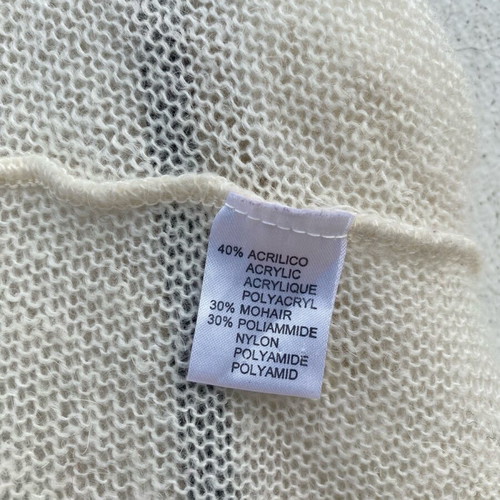 Cardigan in pashmina style Kontatto white like new, one size