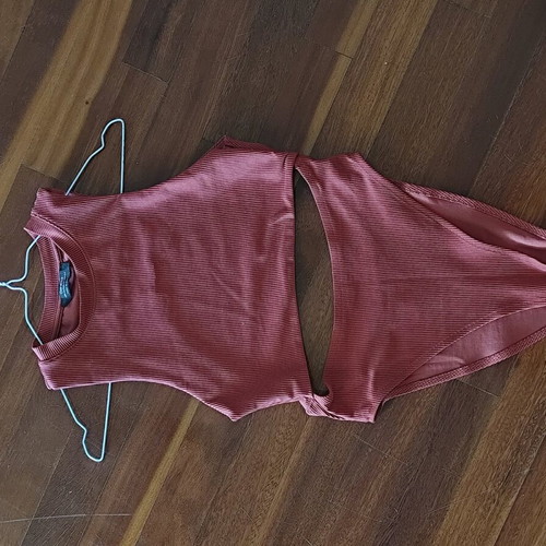 Bershka bodysuit used, size XS, red with cutout design