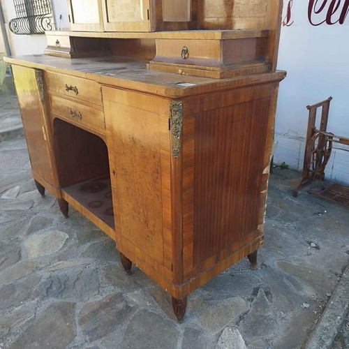 Art Deco Buffet with Display Cabinet used, needs restoration