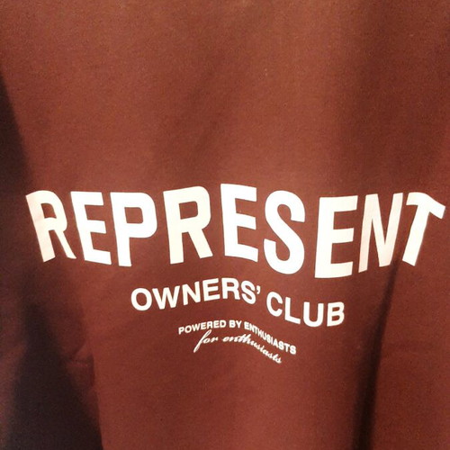 Represent Owners CLUB sweatshirt size Large like new, brown