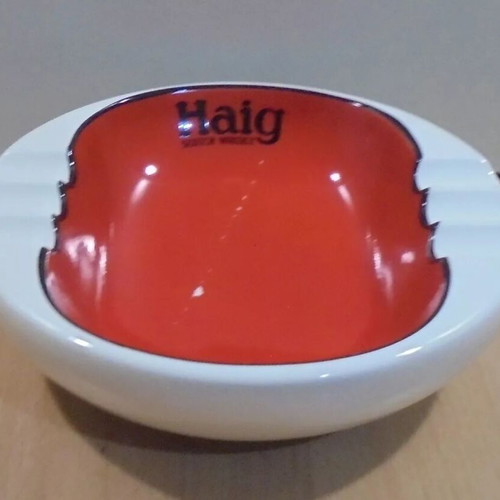 Haig Scotch Whisky old promotional ceramic ashtray used
