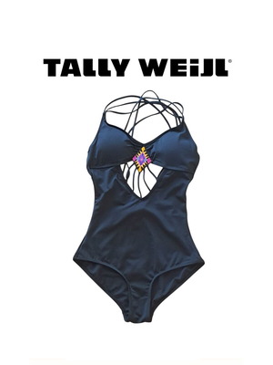 Tally Weijl women's swimsuit size 36 like new, black