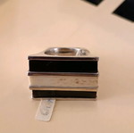 SILVER RING WITH ONYX