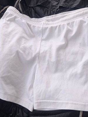 Sports shorts white used, kids 164, women's small