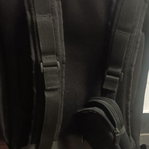 Backpack like new, red, hard shell, waterproof, carbon fiber