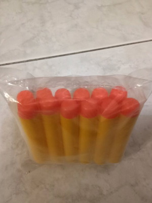 Nerf yellow darts, pack of 12, new