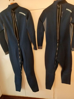 Cressisub 3.5 Diving Suits like new, men's size 6 and women's size 4