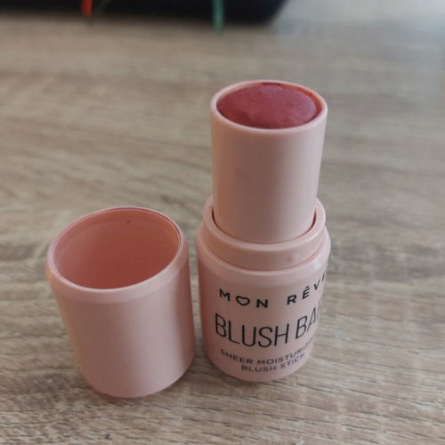 Mon Reve Blush Bar sheer moisturising blush stick used, shade 06