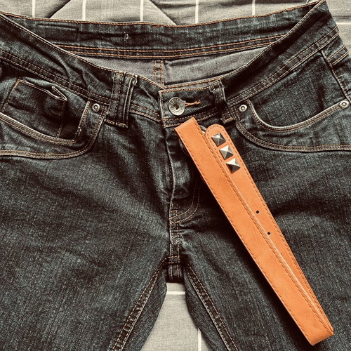 Revers Dark Blue Women's Jeans with Gift Belt, Like New, Size L
