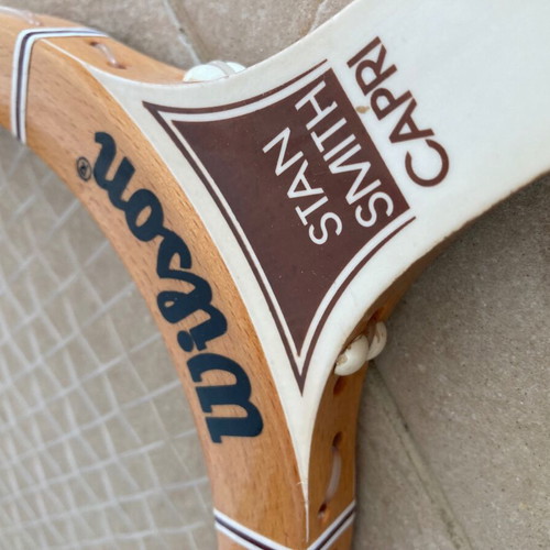 Wilson Stan Smith Capri vintage wooden tennis racket 1970s