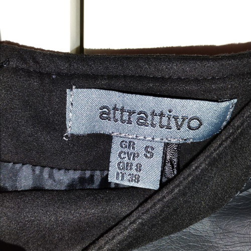 Attrattivo mini leather skirt like new, size S, black