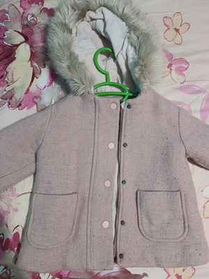 Pink coat for girl 18-24 months used