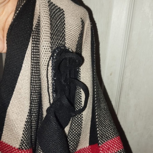 Long checked cardigan used, fits medium and one size