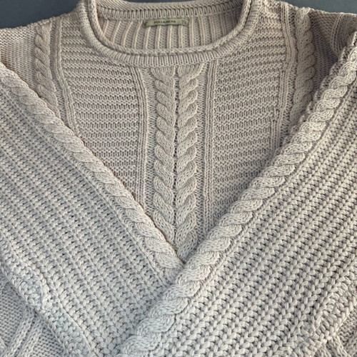Oversize knitted sweater Pull & Bear pink like new, size S