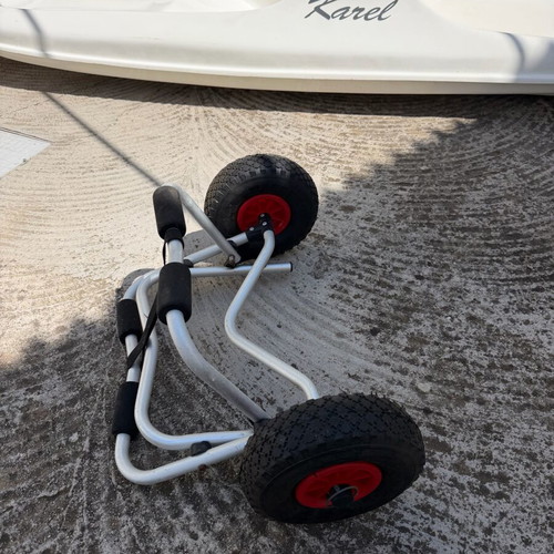 Karel Canoe with Transport Cart and Paddle like new
