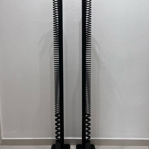 Metal black column CD holder used