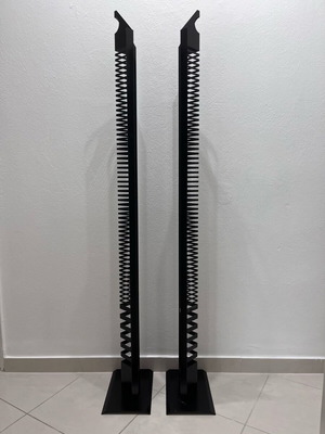 Metal black column CD holder used