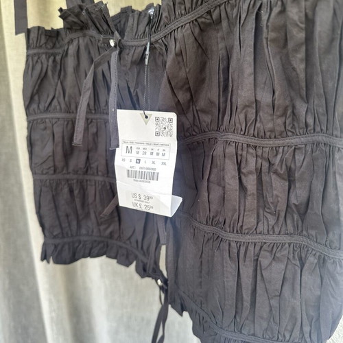 Zara Black Top Size M New