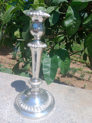 Victorian candlestick made of silver alloy like new