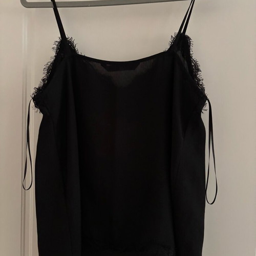 Zara top with straps and lace black like new