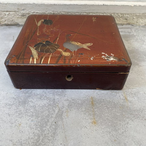 Japanese antique lacquer box used