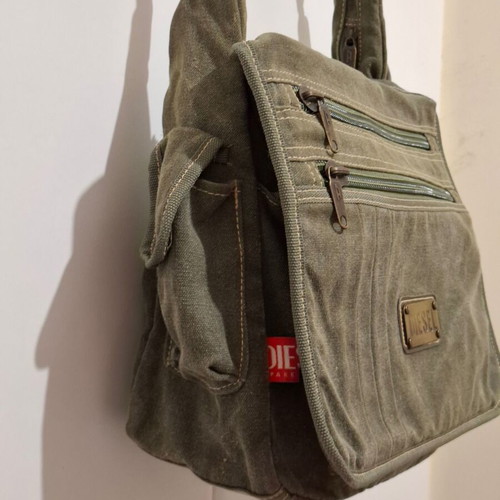 Diesel Y2K 2000s Messenger Bag khaki unisex used
