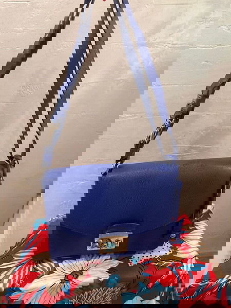 Furla leather bag blue