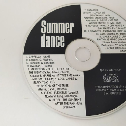 Summer dance CD promo like new, electronic