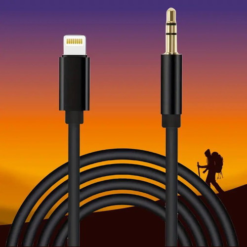 Jack to Lightning Cable new, black