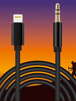 Jack to Lightning Cable new, black