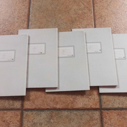 Practical quadrille notebooks like new, pack of 5, 25x35 cm, 50 sheets