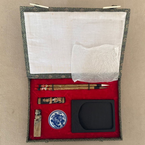 Vintage Chinese Calligraphy Set like new