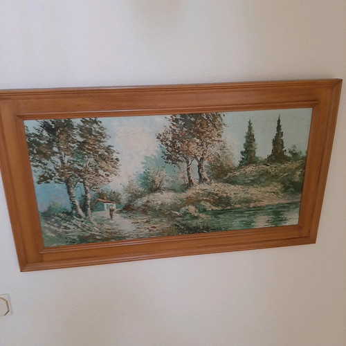 Large old painting with signature N. Deligiannidis