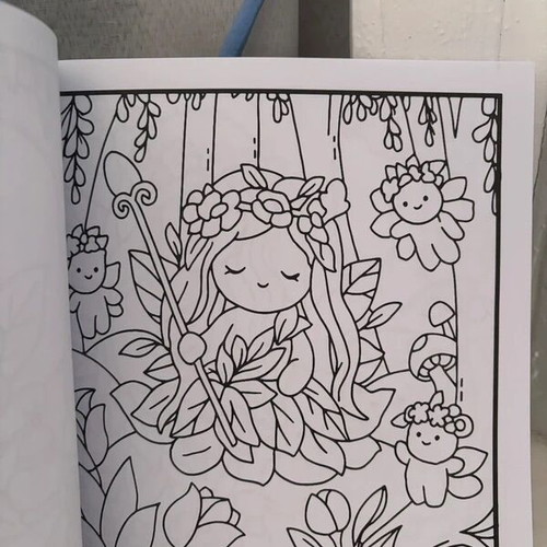 Forest Fairy Cute and Cozy Coloring Book