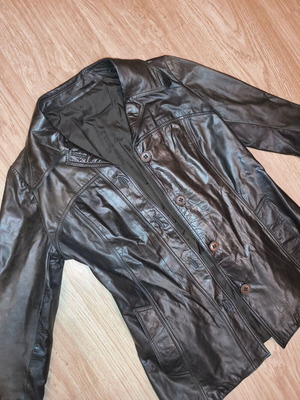 Fredrikson Jyväskylä Vintage Genuine Leather Jacket Dark Brown EU 36 like new