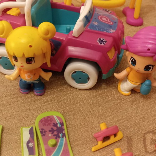 Pinypon Car with Trailer and Figures used by Famosa