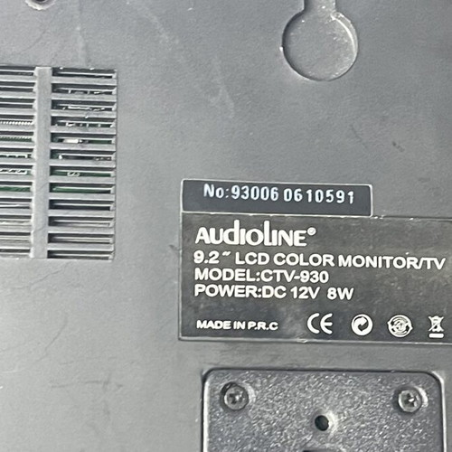 AudioLine CTV-930 Portable 9.2” TFT LCD Digital Color Monitor TV used