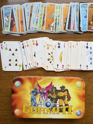 Gormiti The Lords of Nature Return metal box with cards used, French version