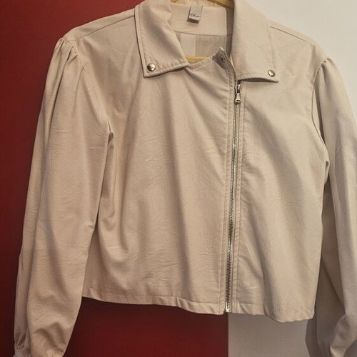 White leather jacket, size S