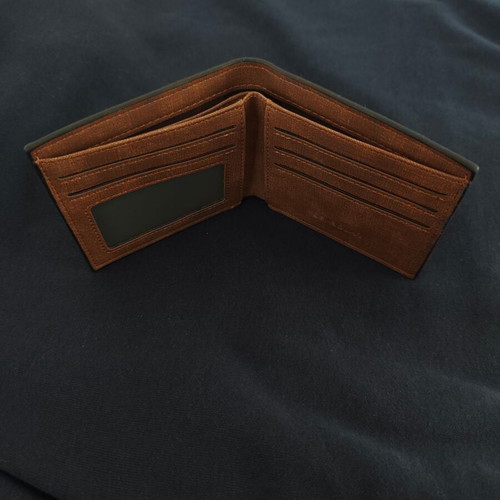 Men's wallet new with velvet texture, black and brown