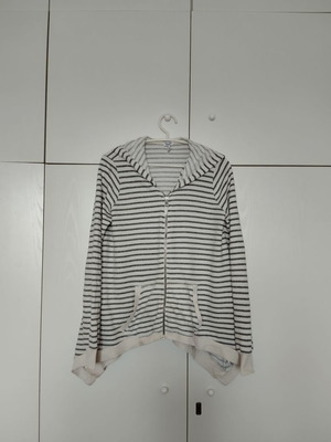 Splendid striped cardigan used, asymmetrical cut, cotton