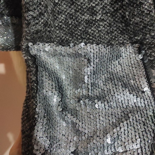 Italian wool cardigan Aerfan like new with sequins gray