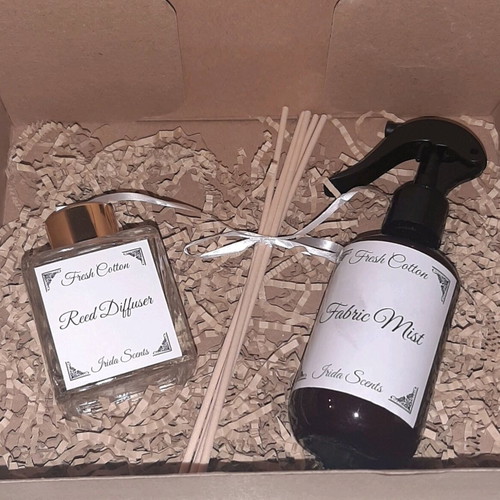 Room fragrances new with 100 ml Reed Diffuser and 200 ml Fabric Mist fresh Cotton