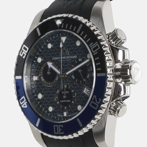 Christopher Duchamp Chronograph Black Men's Watch New